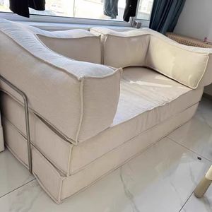 Fabric Sofa <b>Bed</b> Corduroy Material Removable Washable <b>Folding</b> Sofa For Living Room Small Apartment Rental - Product Image 2