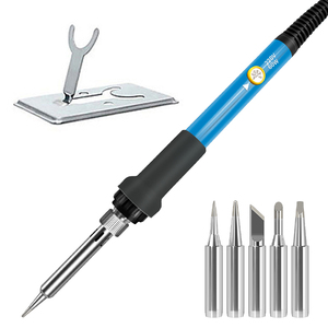Stylo de fer à <span class=keywords><strong>souder</strong></span> 110V 220V Kit de fer à <span class=keywords><strong>souder</strong></span> électrique à température réglable avec tête de fer à <span class=keywords><strong>souder</strong></span> remplaçable - Product Image 1