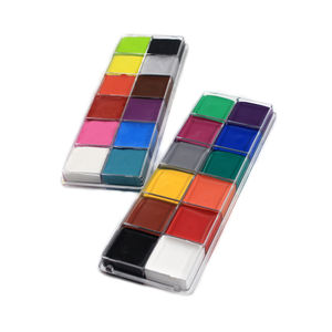 Ensemble de peinture pour le visage et le corps, 12 couleurs OEM, Art corporel, avec pinceau à base d'huile, peinture pour le visage, fête, maquillage fantaisie, <span class=keywords><strong>Palette</strong></span> de Cosplay - Product Image 4
