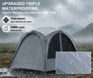 Carpa de Camping OEM para 4 Personas, Portátil, Personalizada, Impermeable, de <span class=keywords><strong>Oxford</strong></span>, con Dos Habitaciones, Automática e Instantánea - Product Image 6