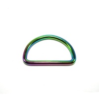 Boucle coulissante réglable en métal arc-en-ciel de 10/15/20/25/38/50 mm pour collier d'animal de compagnie