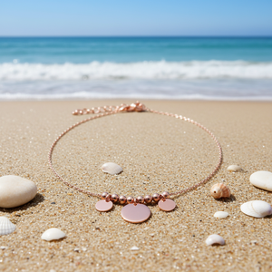 Coin Dainty Shape Best Selling Silver Elegant <b>Beaded</b> Turkish Wholesale Handcrafted Silver <b>Anklet</b> - Product Image 3