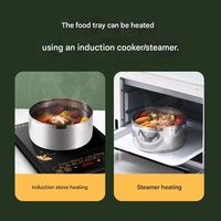 Nouvelle conception, boîte à lunch bento pour enfants et étudiants en acier inoxydable 304 sans BPA, grande capacité, fonctionnalités de conservation de la fraîcheur, chauffable