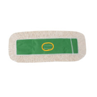Recharge de tête de vadrouille plate en polyester sergé de 60cm de grande surface, vadrouille à poussière en coton remplaçable pour le nettoyage des sols vente en gros