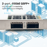 XL710QDA2BLK pour adaptateur Ethernet Intel QSFP+ double port 40GbE PCIe3.0x8, carte d'interface réseau filaire pour serveur, en stock