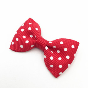 Pabrik Penjualan Langsung Pita Hairband Anak Busur Polka Dot Pita Cetak Pita Busur Jepit Rambut - Product Image 3