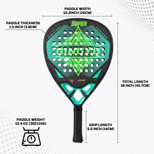 Hot Sale Customized High Quality in Stock Durable Paddle Racquets Tennis Training Raquetas De Padel 24k Plastic Tennis Rackets - Product Image 3