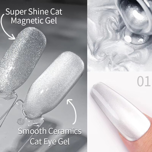 Esmalte de <span class=keywords><strong>Uñas</strong></span> en Gel Magnético Semipermanente con Efecto Ojo de Gato, Brillante y con Purpurina, Estilo Cerámica Suave - Product Image 2