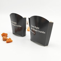 Caja de patatas fritas desechable personalizable con recubrimiento UV de laminación mate en relieve Manejo de impresión