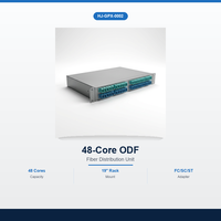 HJ 48F ODF 19 Inch Rack Mount Sliding Fiber Distribution Frame SC ST Adapter Panel 48 Port Baja Gulung Dingin