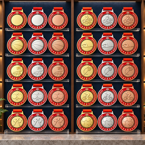 Medalla Deportiva Giratoria Semi-Personalizada con Insertos Deportivos Intercambiables, Grabado Personalizado en la Parte Posterior, Medalla de Premio de Metal OEM ODM para Competición - Product Image 2