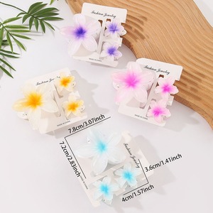 3 pccs गर्म बिक्री विंटेज बोहेमिया अंडे के फूल के बाल क्लिप सेट महिलाओं के लिए फैशन छुट्टियों के सामान के लिए सेट - Product Image 4