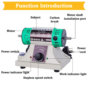 Moteur de <span class=keywords><strong>tour</strong></span> d'établi SP-5006B 350W, machine de polissage et de lustrage pour bijoux, tube flexible 0,6-6mm, 10000 tr/min, polisseuse et meuleuse pour bijoux - Product Image 3