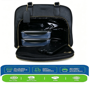Insulated Waterproof Thermal Insulation Collapsible Leakproof Picnic <b>Lunch</b> Shoulder <b>Bag</b> Meal <b>Tote</b> <b>Bag</b> Soft Leather <b>Lunch</b> <b>Bag</b> - Product Image 1