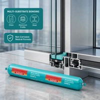 SANVO Mastic silicone d'étanchéité haute résistance pour façades, adhésif pour vitrage de murs-rideaux de bâtiments commerciaux, vente en gros