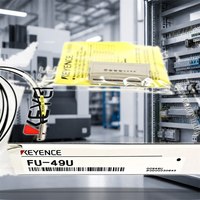 Capteur à fibre optique Keyence FU-49U, tête cylindrique réfléchissante, câble flexible de 1 m, détection d'objets, vente en gros d'usine