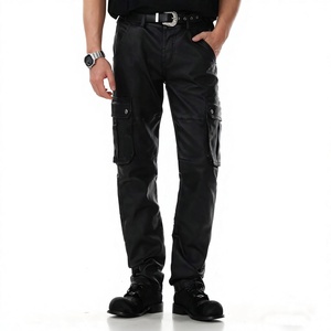 Fashionable Men Leather Pants Slim Fit Men Leather Pants Comfortable Men Casual Leather Pants Men's Casual Cowhide Leather - Product Image 1