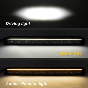Barre lumineuse de travail LED à rangée unique, <span class=keywords><strong>super</strong></span> brillante, double couleur, feux de jour (DRL) pour camion tout-terrain, VTT, UTV - État neuf - Product Image 5