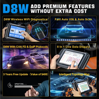 XTOOL D 8W BT V2.0 OBD2 Outil de diagnostic ECU Codage VAG Guidé Bluetooth Automobile Scanner Topologie avec 42 + Réinitialisation