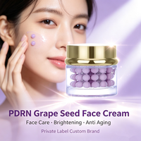 Crème Visage PDRN aux Pépins de Raisin Marque Privée OEM ODM Personnalisée, Crème Capsule de Collagène Éclaircissante Anti-Âge, Crème Gel Perle