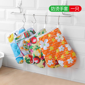 ถุงมือเตาอบแบบหนา ทนความร้อน สำหรับใช้กับไมโครเวฟ อบขนม ทำอาหาร ใช้ในครัว ทำจากใยโพลีเอสเตอร์ ขนาดเดียว - Product Image 4