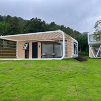 Fabriqué en Chine Double couche avec balcon mobile préfabriqué Apple Cabin Maison modulaire pour hôtel et parcs