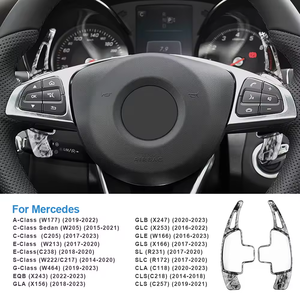 Paleta de cambio de volante SYPES para <span class=keywords><strong>Mercedes</strong></span> Benz a B C <span class=keywords><strong>E</strong></span> GLE Class W176 W205 W246 C117 W218 Extended Carbon ABS Aluminium OEM - Product Image 3