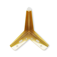 Pieds de meubles triangulaires pour canapé, hauteur 15 cm, dorés, pieds de canapé, table basse, lit, pieds en métal, patas de metal, pieds de canapé en métal