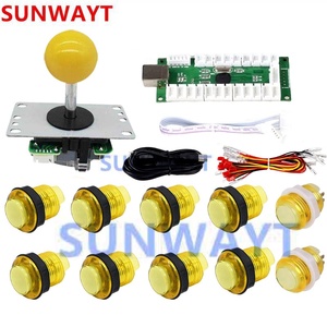 Kit de piezas de bricolaje de Arcade clásico codificador USB para juegos de consolas de PC + Joystick LED de 4/8 Vías + botones pulsadores iluminados para Mame <span class=keywords><strong>Jama</strong></span> - Product Image 4