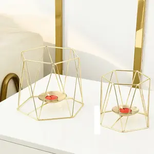 Expertly Crafted Rust-Resistant Geometric <b>Tea</b> Light Candle Holder Excellent Quality for Indoor Outdoor Christmas Decorations - Product Image 5