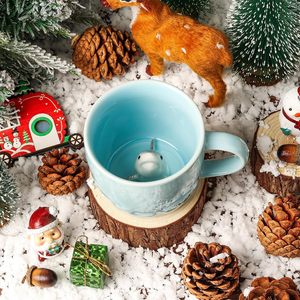 Lemon Park Shark Taza de cerámica Hidden 3D Animal Inside Mug,Cute Cartoon Handmade Figurine Mug - Product Image 5