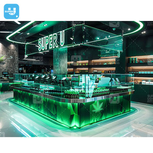 Tùy chỉnh phát triển thuốc lá kính cửa hàng đồ nội thất Cung cấp showroom xì gà wape dispentary hiển thị tủ khói cửa hàng truy cập Mall kiosk - Product Image 1