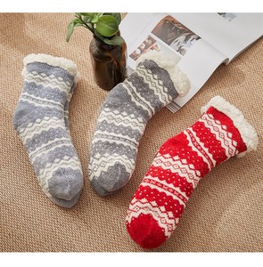 Winter Adults Color Indoor Floor Crew Sleep Women Warm Thick Fuzzy Slipper <strong>Socks</strong> - Product Image 2