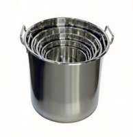 Set Panci Stainless Steel Heavy Duty 5 pcs Kapasitas Besar dengan Tutup untuk Restoran Komersial 30/35/40/45/50cm