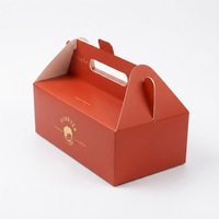 Boîte à gâteau d'anniversaire à emporter, écologique, en carton épais, carrée, avec logo personnalisé, emballage pour gâteau
