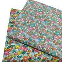 Tissu mince en popeline de coton à imprimé Floral pour enfants, accessoires de vêtements pour femmes, vente en gros