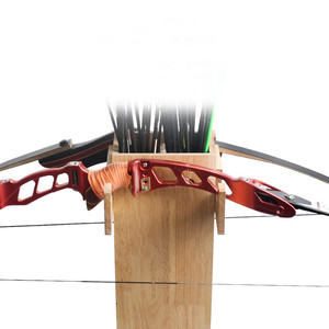 Carcaj <span class=keywords><strong>de</strong></span> flecha <span class=keywords><strong>de</strong></span> madera <span class=keywords><strong>de</strong></span> dos tubos portátil y soporte <span class=keywords><strong>de</strong></span> arco para tiro con arco - Product Image 5