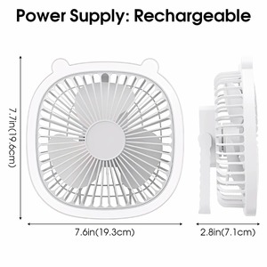 New Desktop Mini Small Fan Wall-mounted 2-in-1Night Light Student Dormitory USB Rechargeable Portable Air Conditioner - Product Image 2
