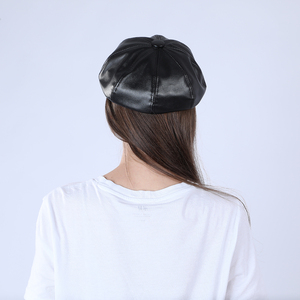 Sombrero Octogonal para <span class=keywords><strong>Mujer</strong></span>, Otoño e <span class=keywords><strong>Invierno</strong></span>, Estilo Británico Retro, Sombrero de Pato, Moda, Boina de PU, <span class=keywords><strong>Amazon</strong></span> - Product Image 5