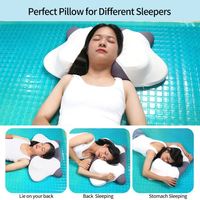 Almohada de Espuma Viscoelástica Panda Contour para Alivio del Dolor de Cuello, 200 Hilos, Antipresión, Ecológica, Funda Lavable con Cremallera, Personalizable para Parejas