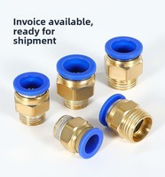 Nouvelles raccords pneumatiques à couplage rapide pour tubes d'air, connecteurs droits filetés en laiton et plastique pour compresseur d'air et pompe