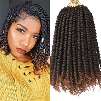 Cheveux synthétiques tressés au crochet Passion Twist 11Roots Spring Twist pré-bouclés pour femmes
