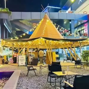 Heavy-Duty 8M-10M Indian Tent with Pyramid <strong>Wood</strong> Frame Prefab Tipi <strong>House</strong> Steel Structure for Outdoor Commercial Event Shelter - Product Image 2