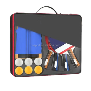 Customized 4 Player <strong>Table</strong> Tennis Racket Set 4 Racket 6 Balls with Retractable <strong>Net</strong> and Portable Case <strong>Ping</strong> <strong>Pong</strong> Bat Set - Product Image 1