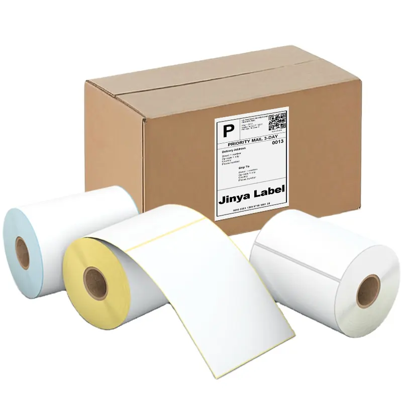 Adesivo Hot Melt in carta termica superiore da 70g con adesivo vuoto con rivestimento in Glassine dimensioni personalizzate utilizzate per il pacchetto di spedizione