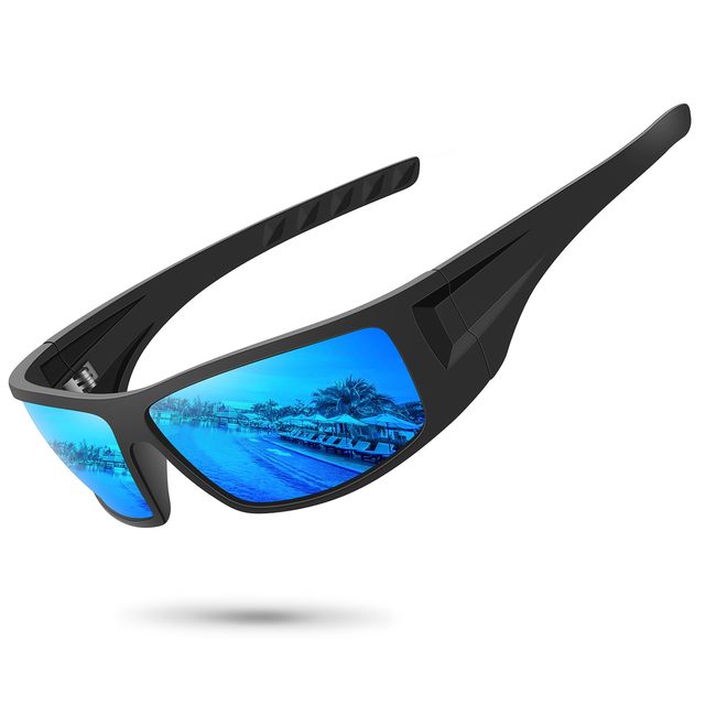 Polarized Sports Sunglasses for Men Women Unbreakable Frame Cycling Fishing Wrap Around Sunglasses UV400 Protection