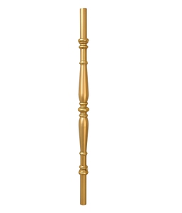 Iron Stair Railing Traditional Turned Brass Baluster Gold Stair Spindle Decorative Balustrade Rust Resistant <b>Wall</b> Mounted Custom - Product Image 1