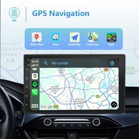 Reproductor MP5 Multimedia de 7 Pulgadas, 64 GB, 8 Núcleos, 2 DIN, Pantalla Táctil QLED Universal, Carplay, Android Auto, Radio para Auto, Estéreo, GPS, Navegación