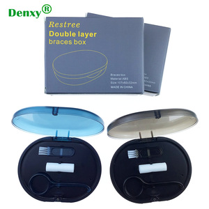 กล่องเก็บรีเทนเนอร์แบบพกพา Denxy คุณภาพสูง ผลิตจากพลาสติกสองชั้น พร้อมกระจกและฝาปิดแม่เหล็ก สำหรับใส่ฟันปลอมและเจล - Product Image 6