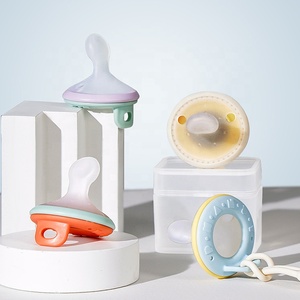 Chupetes únicos con forma de pecho, chupete barato sin BPA, Mini chupete suave de silicona de nuevo estilo para bebé con caja de PP - Product Image 1